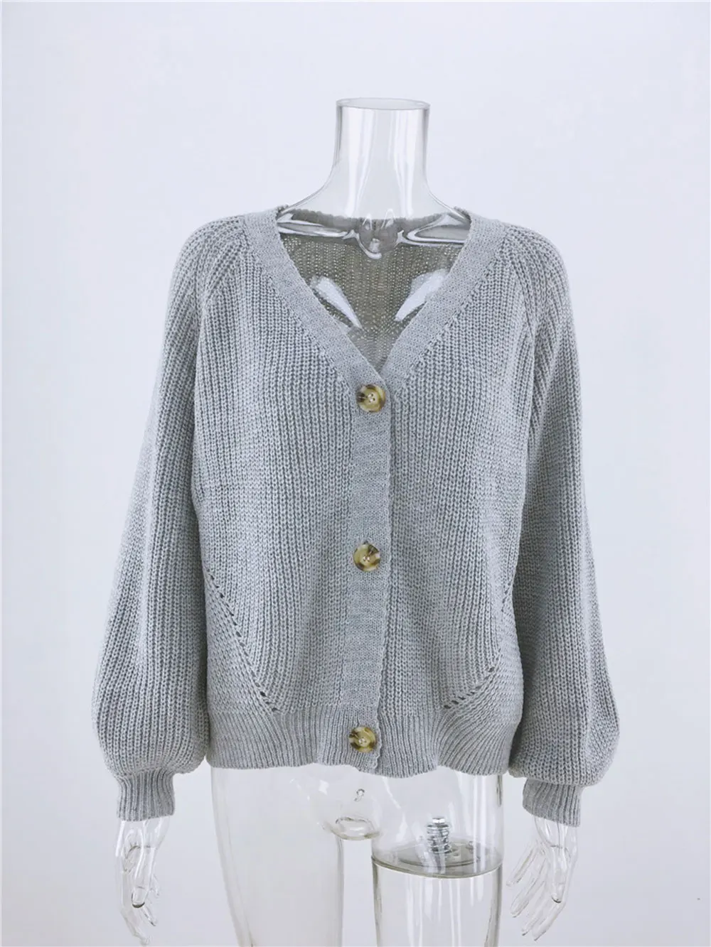WildPinky Autumn Winter Fashion Women Long Sleeve Loose Knitting Cardigan Sweater Women Knitted Female Cardigan Pull Femme