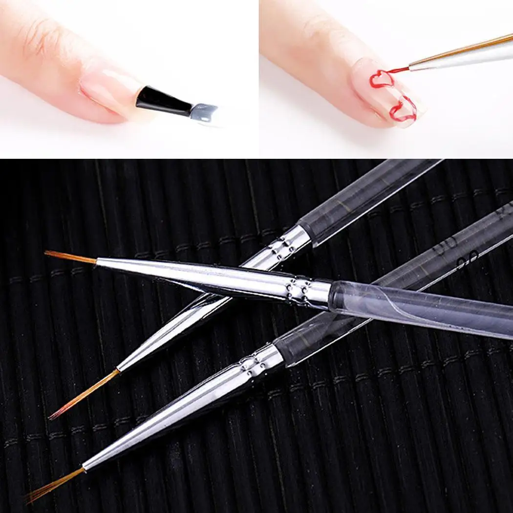 Профессиональная краска для ногтей ручка рисования Повседневная белая кисть