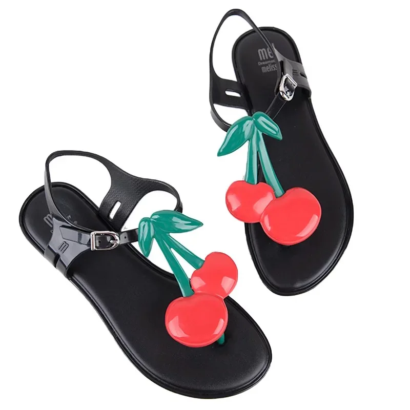 Высококачественные сандалии melissa Женская обувь Удобные на плоской подошве