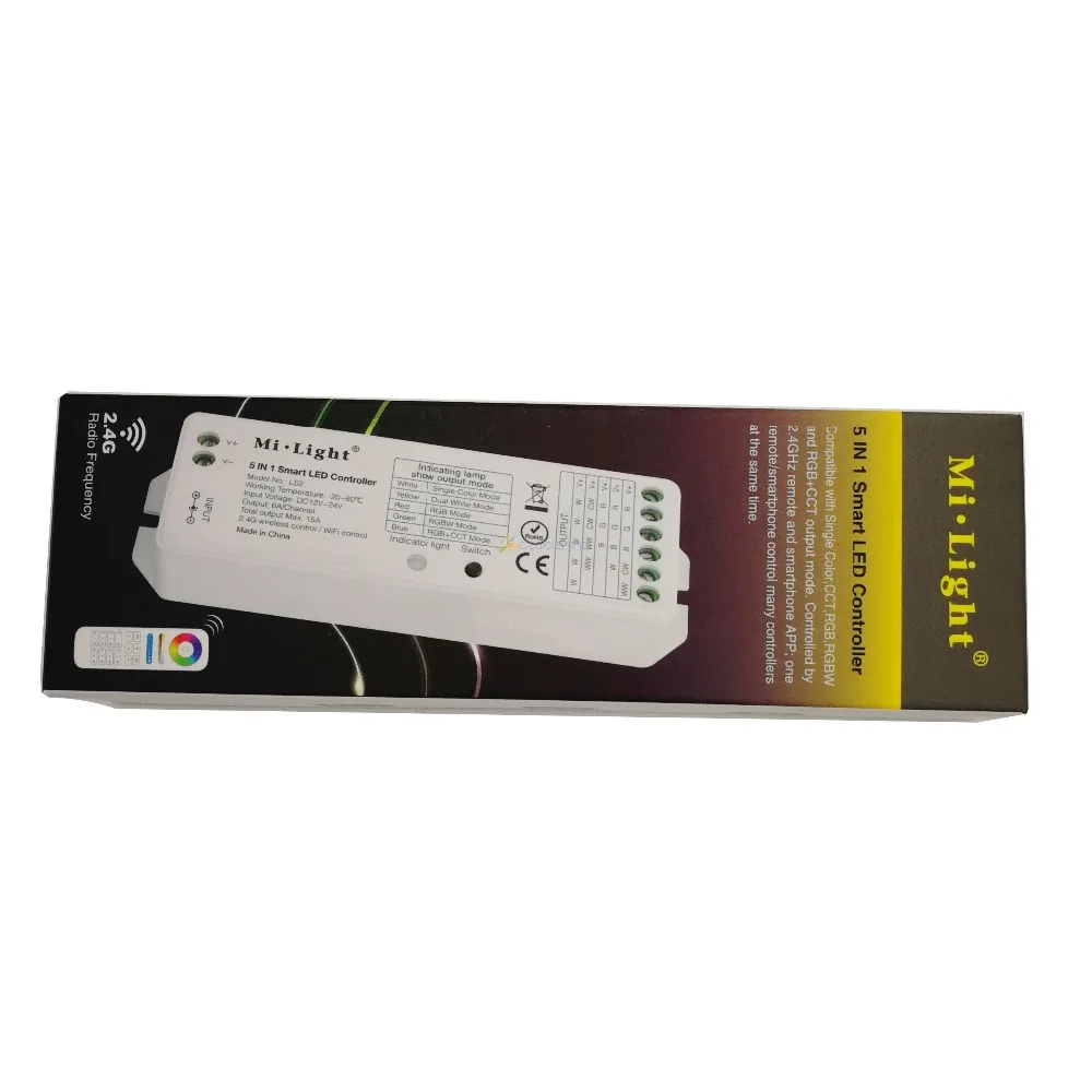 Mi.light LS2 5 в 1 умный светодиодный контроллер 2 4G беспроводной для одного цвета CCT RGB