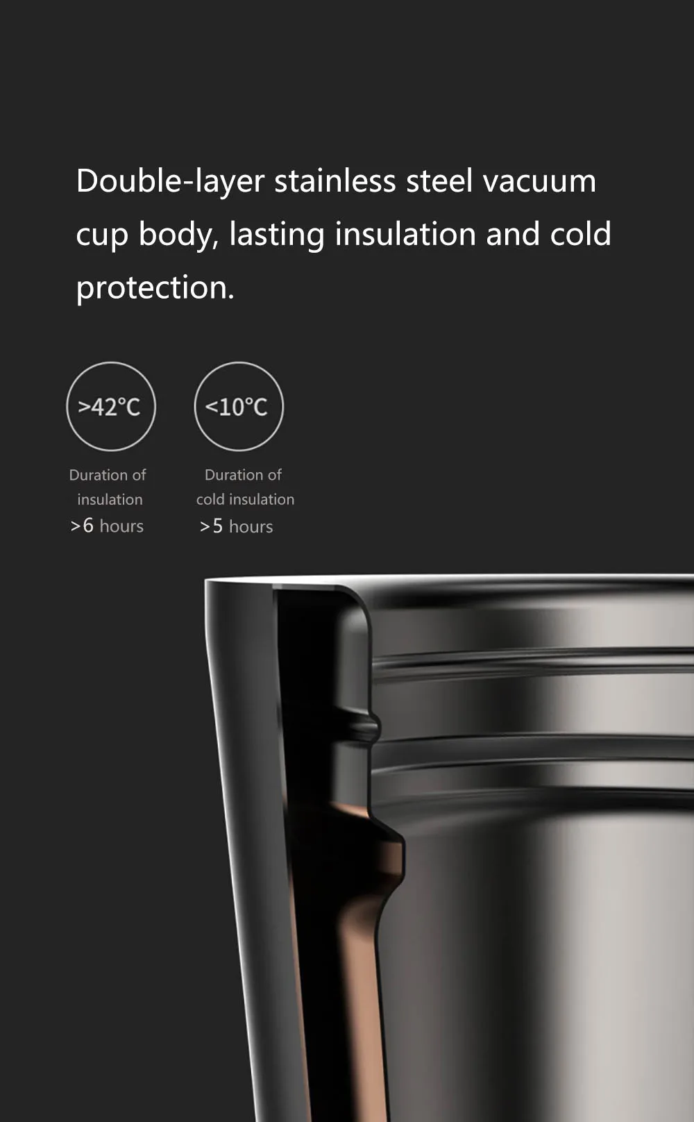 Xiaomi кружка для путешествий Kissfish Moka умный стакан для кофе вакуумная изоляционная бутылка сенсорная температура дисплей экран кофейная чашка