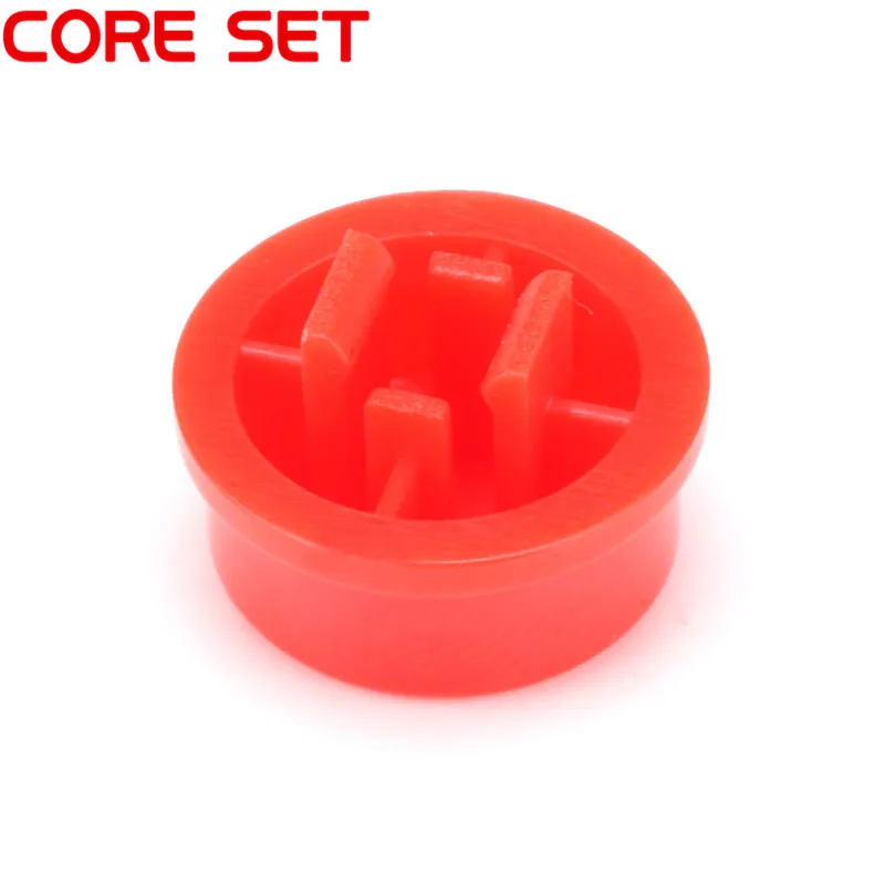 100 шт./лот красные круглые пластиковые колпачки переключателя для 12*12*7 3 мм крышка