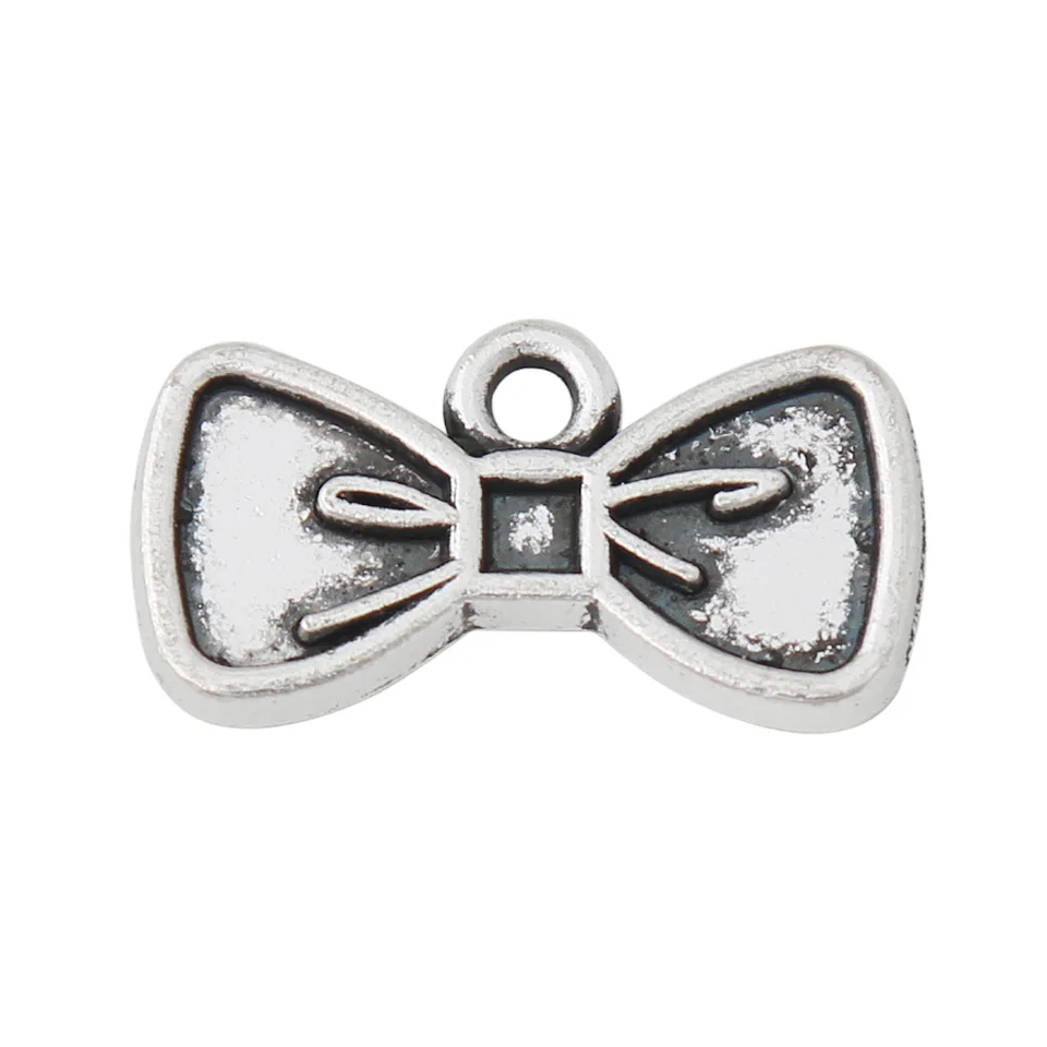 

RAINXTAR Fashion Alloy Bowknot Pendant Charms 11*20mm 100pcs AAC491
