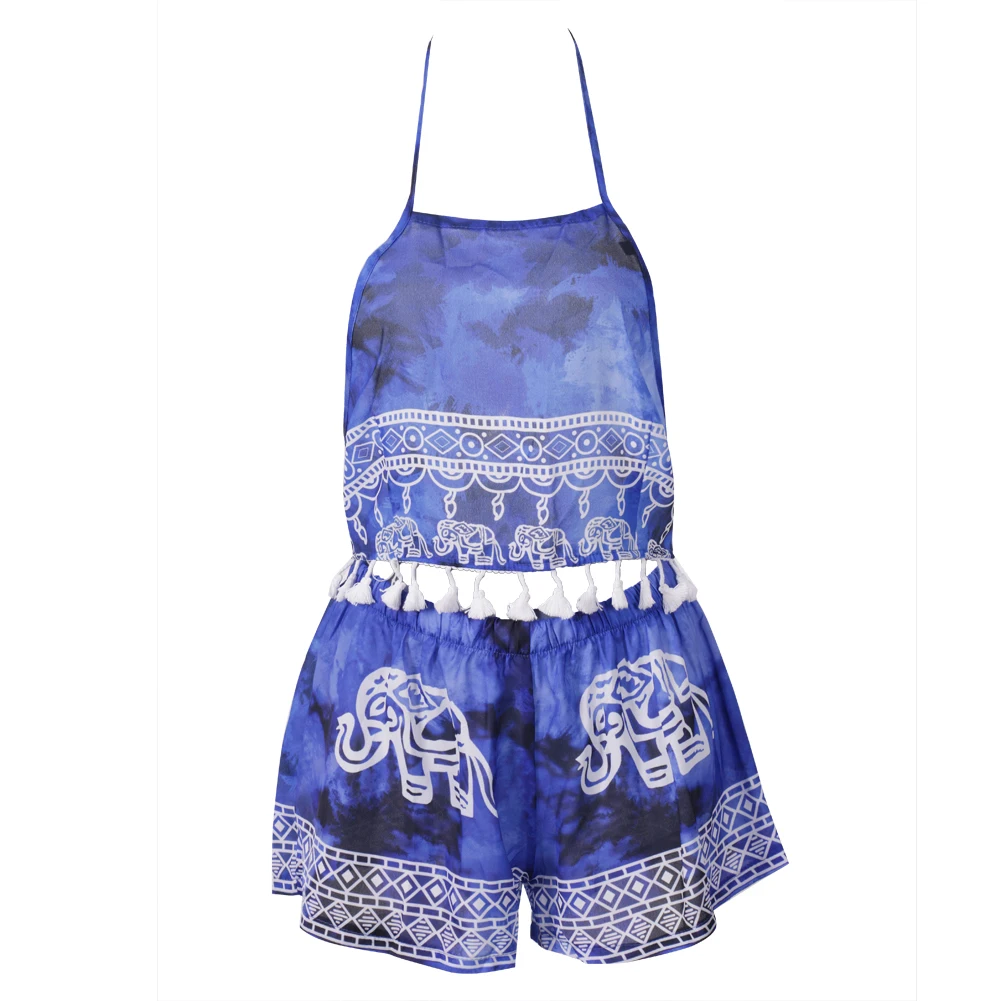 Женский сексуальный костюм знаменитости мини пляжного типа комбинезон со слоном