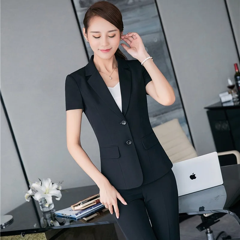 2017 Лето формальная форма дизайн профессиональные брючные костюмы с топом и