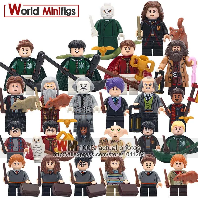 Цвет: желтый 1 Набор серия Harry Mad-eye Moody Дамблдор Добби лонгботт Трелони Флитвик строительные блоки Подарочные игрушки - Цвет: Цвет: желтый