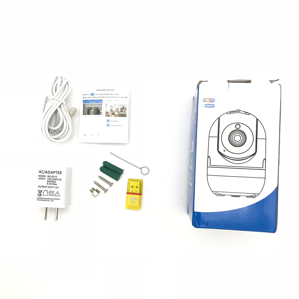 Мини Беспроводной Камера 2mp SD Карты Wi Fi IP PTZ 1080 P Full HD P2P Обнаружение движения
