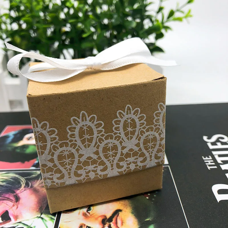 Коробка для торта из крафтовой бумаги 20/50 шт. свадебные сувениры коробка