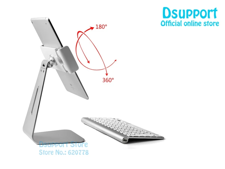 Dsupport AP-7S алюминия tablet Подставка для планшета с зажимом для 7 дюймов to13inch устройства, Универсальный гибкий брендовая Подушка держатель