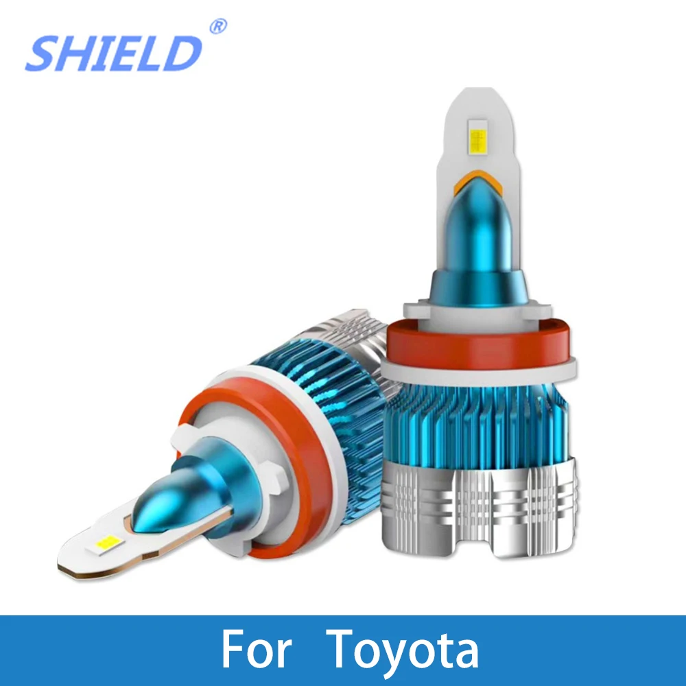 2 шт. светодиодный автомобильный фонарь H4 H1 H3 H7 автомобильные фары 6000 К 12 В для Toyota