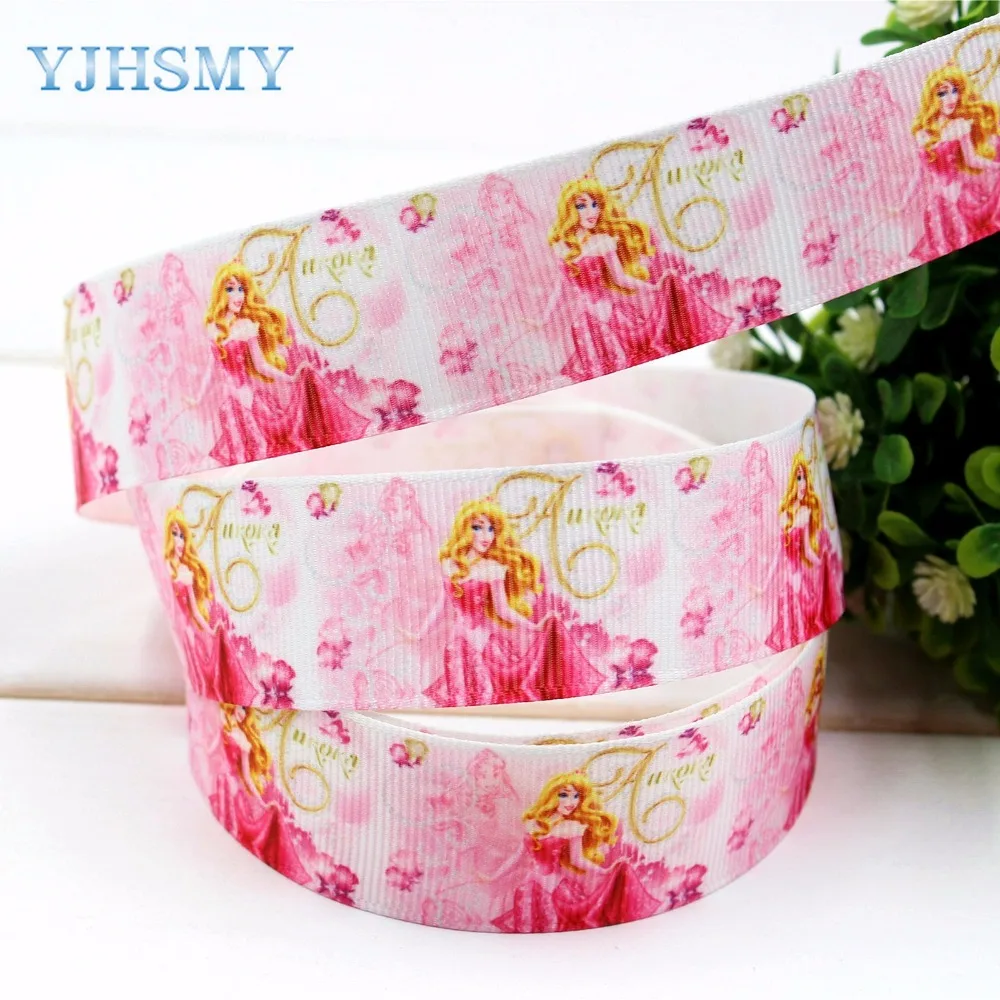 YJHSMY 173205 25 мм 10 ярдов мультфильм ленты термопечать grosgrain Свадебные аксессуары DIY