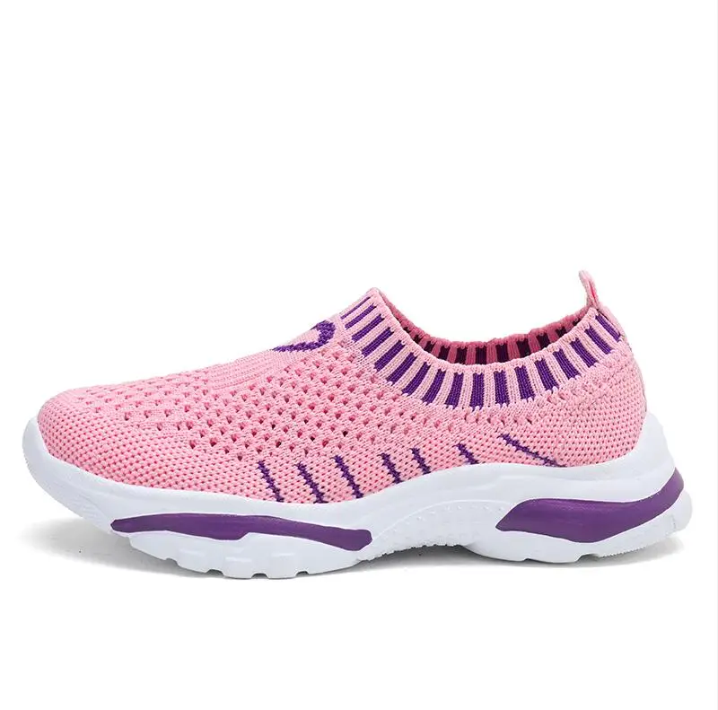 QTX-899 purple Новинка года; стильные кроссовки для девочек; детская спортивная обувь; детская прогулочная обувь; Дышащие носки без застежки; обувь для маленьких и больших детей - Цвет: QTX-899 purple