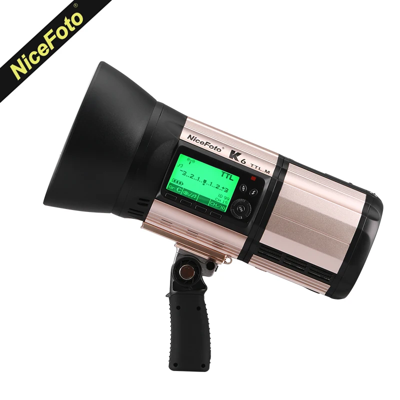 Новая Беспроводная вспышка NiceFoto K6 600Ws GN103 TTL HSS 1/8000S 2 4G с питанием от батареи для