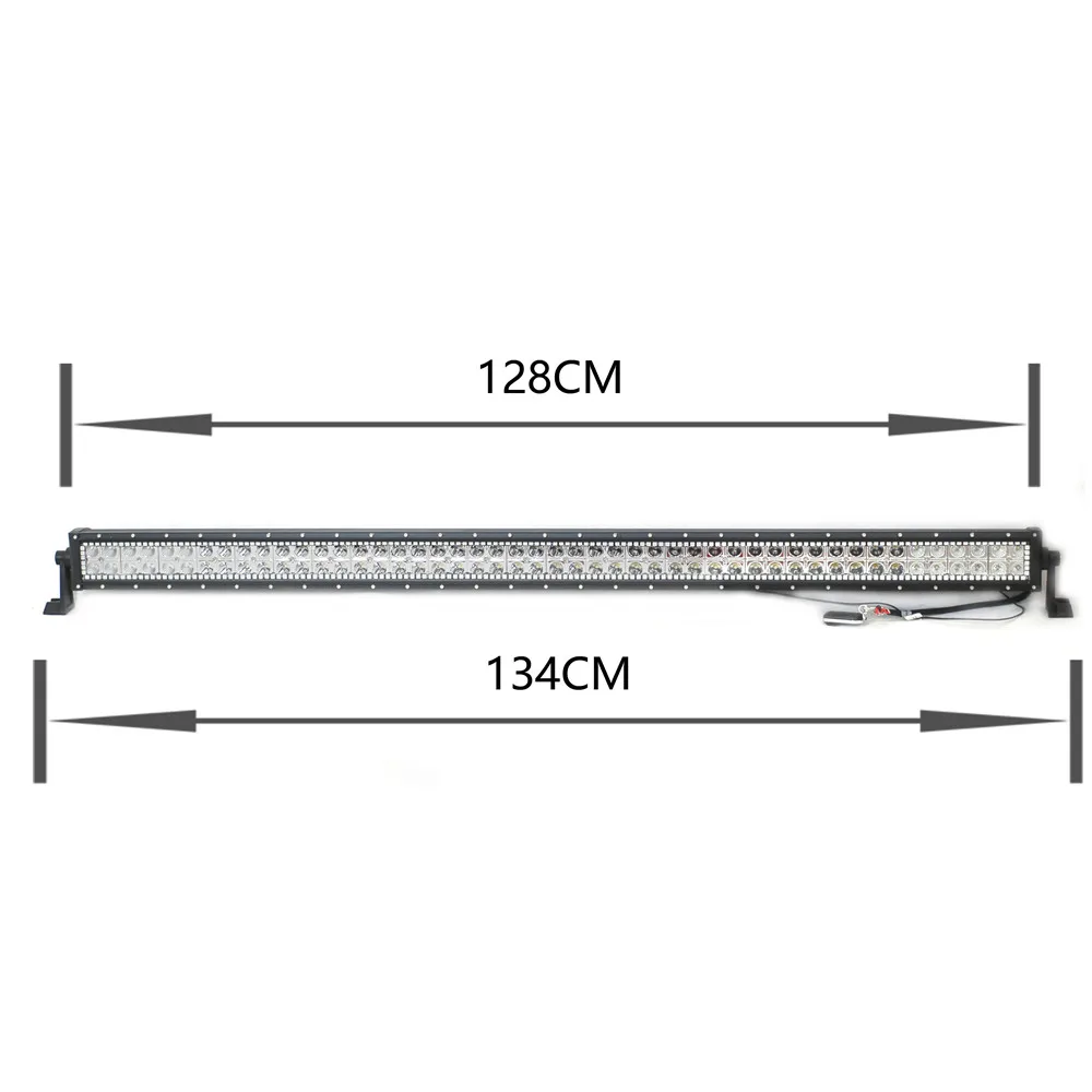 50Inch Led Light Bar Светодиодный светильник с пультом дистанционного управления RGB Halo 7 14 22 32 42 50 52 дюймов, рабочий светильник для внедорожников, джипов, лодок, автомобилей, грузовиков, 4x4, внедорожников, квадроциклов, 12 В, 24 В - Цвет: 50Inch Led Light Bar
