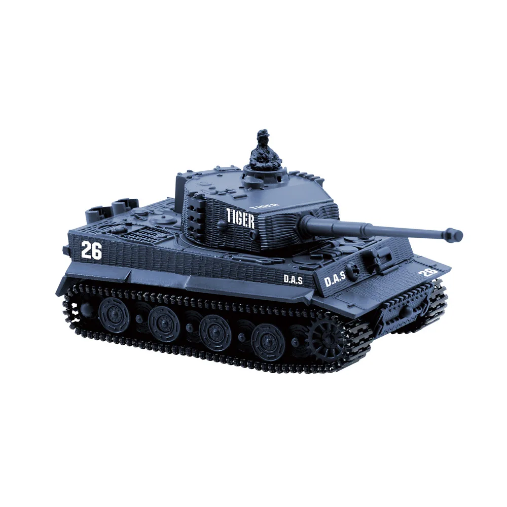 Синий 1: 72 RC мини-танк Германия Тигр битва 1/72 высокая имитация с дистанционным радиоуправлением Panzer бронированный автомобиль детские электронные игрушки - Цвет: Синий