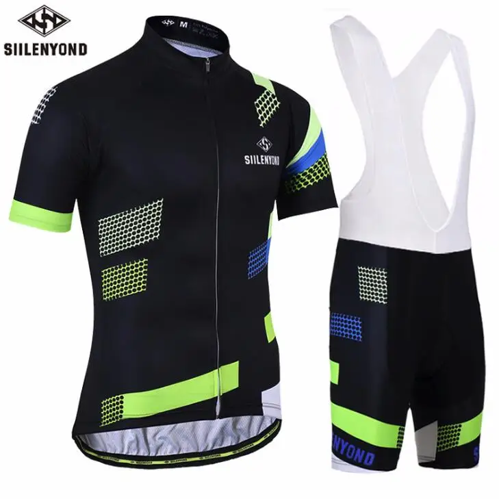 Jersey and bib Pants Siilenyond полиэстер Pro Велоспорт Джерси набор MTB велосипед одежда спортивная одежда велосипед Одежда Майо Ropa Ciclismo Велоспорт Комплект - Цвет: Jersey and bib Pants
