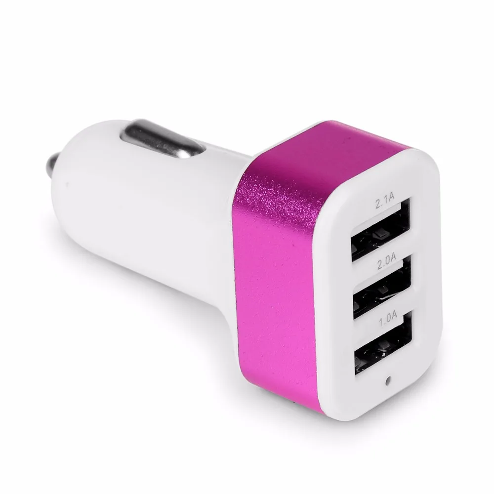 Автомобильное зарядное устройство Powstro USB 3 порта адаптер для зарядки телефона 2 А