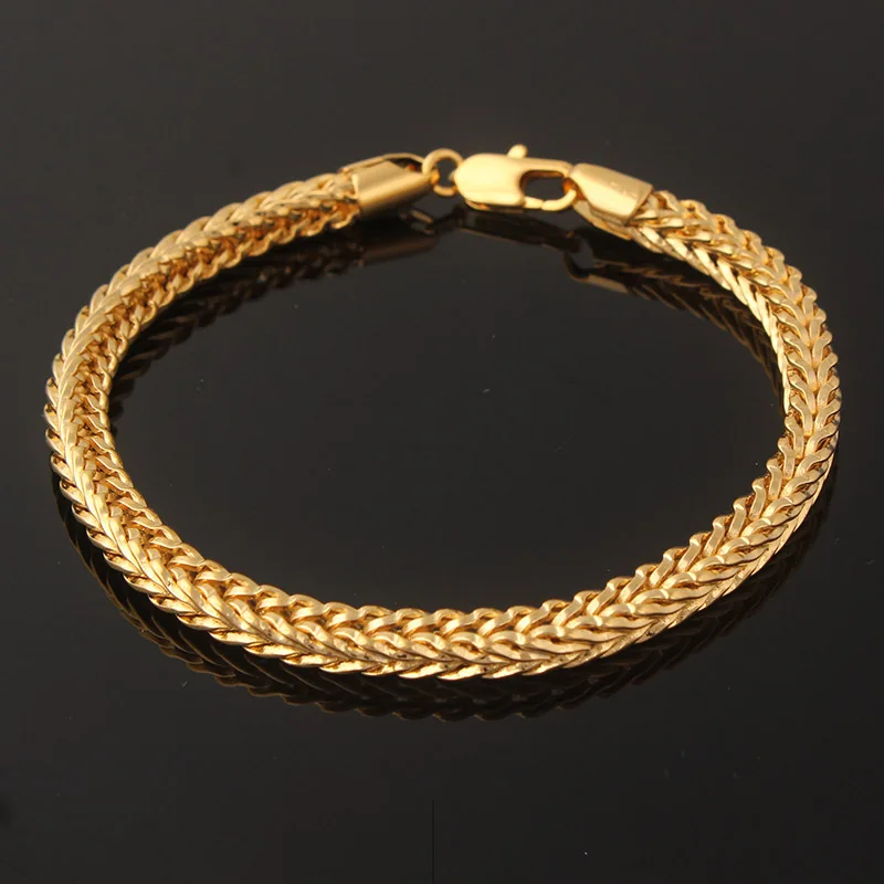 Браслет золотого цвета оптовая продажа новая мода рок стиль 21 см 0 5 толстая змея