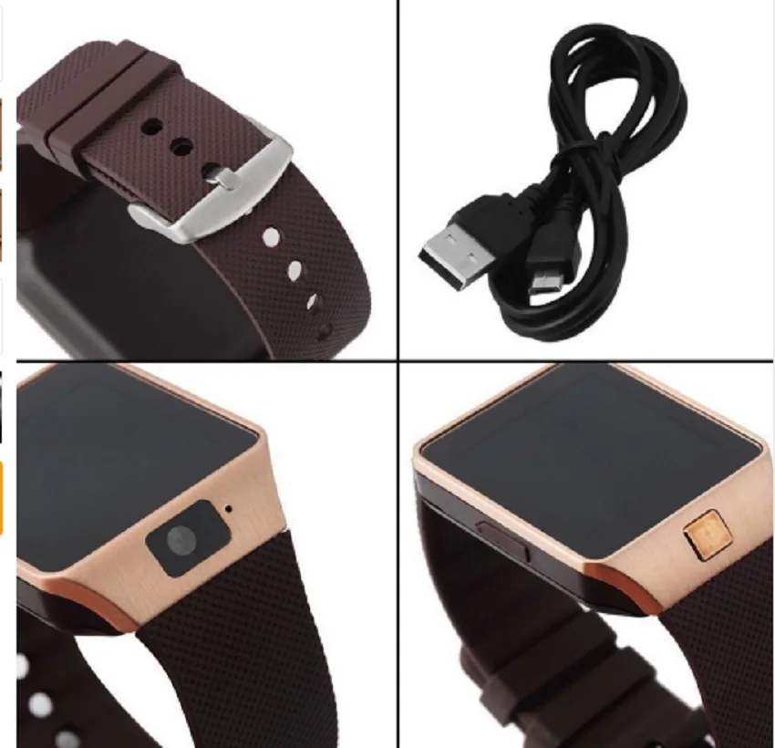 Смарт часы dz09 2016 золотой оранжевый белый черный SmartWatch Bluetooth Часы для IOS Android iphone sim