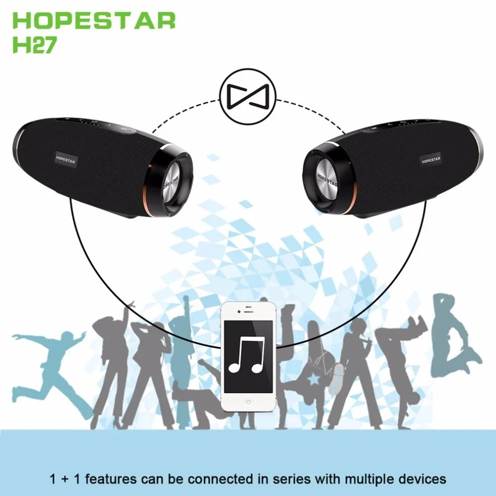 HOPESTAR H27 Мини регби беспроводной Bluetooth динамик водонепроницаемый музыкальный