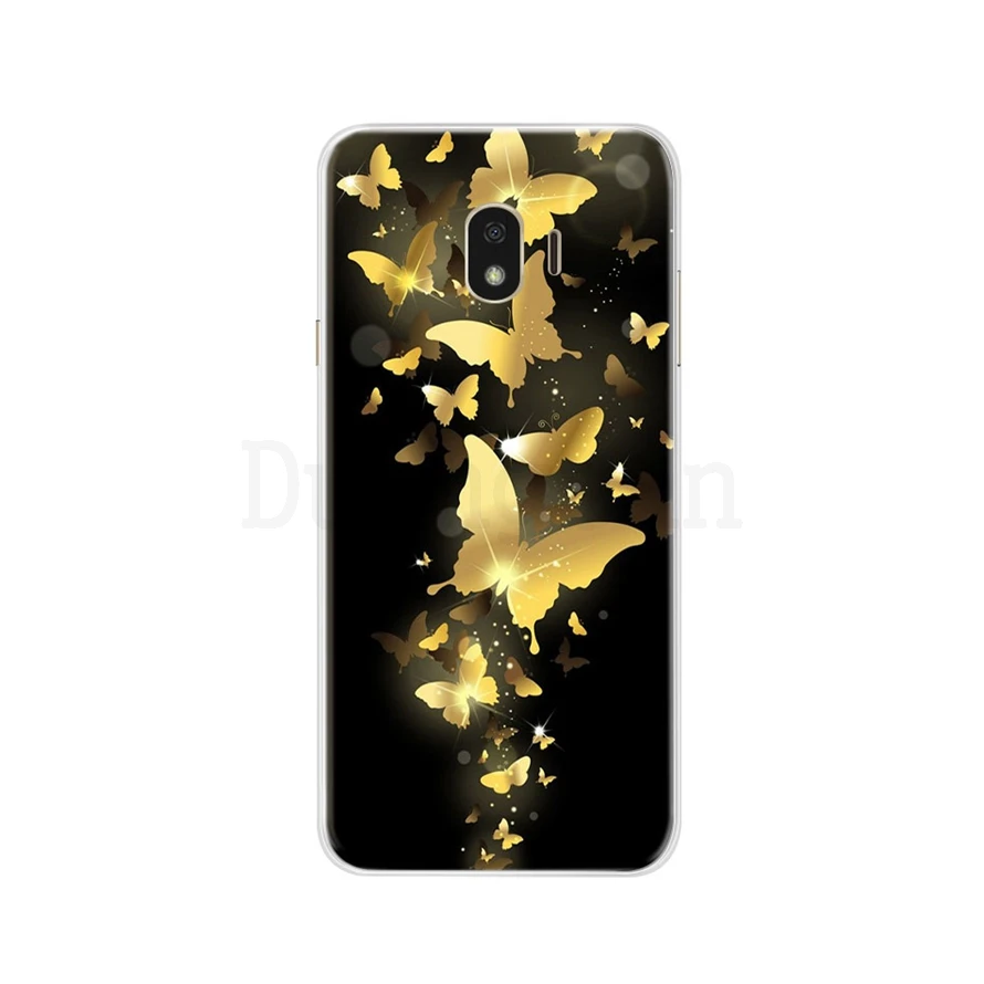 Черный Чехол для samsung Galaxy J4 sm-j400f TPU Мягкий силиконовый милый чехол для телефона для samsung Galaxy J4 Plus J415 Hoesje - Цвет: Черный