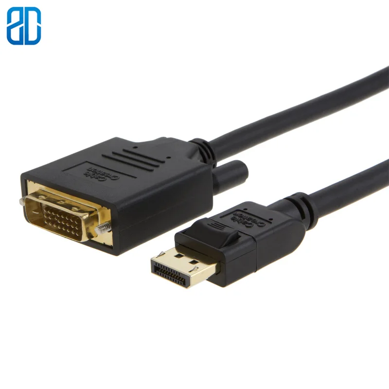 DisplayPort к DVI Кабель DP папа Мужской кабель позолоченный адаптер Поддержка 1080P Full HD