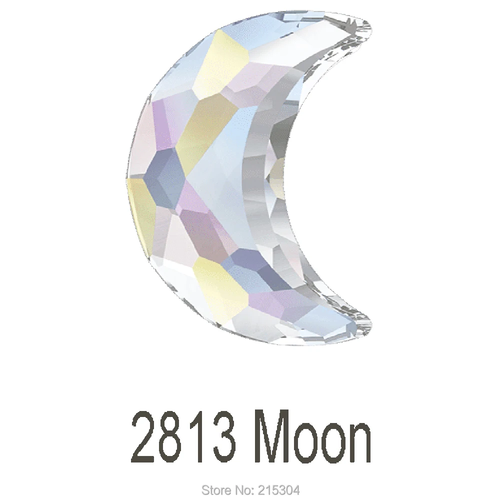Элементы Swarovski Moon (2813) AB Crystal (без горячей фиксации или фиксации) железные на (8x5 5 10x7