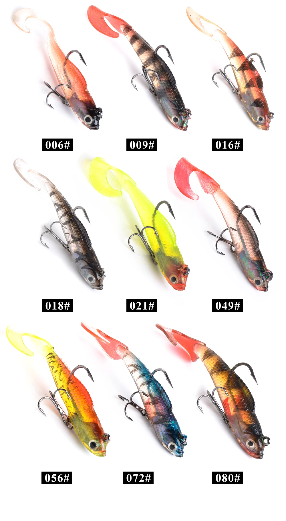 FISHKING 1 шт. 8/10 см приманки мягкие приманки с 3D глаза тройными крючками приманки stackle мягкие приманки для приманки тройные Крючки и рыболовные принадлежности