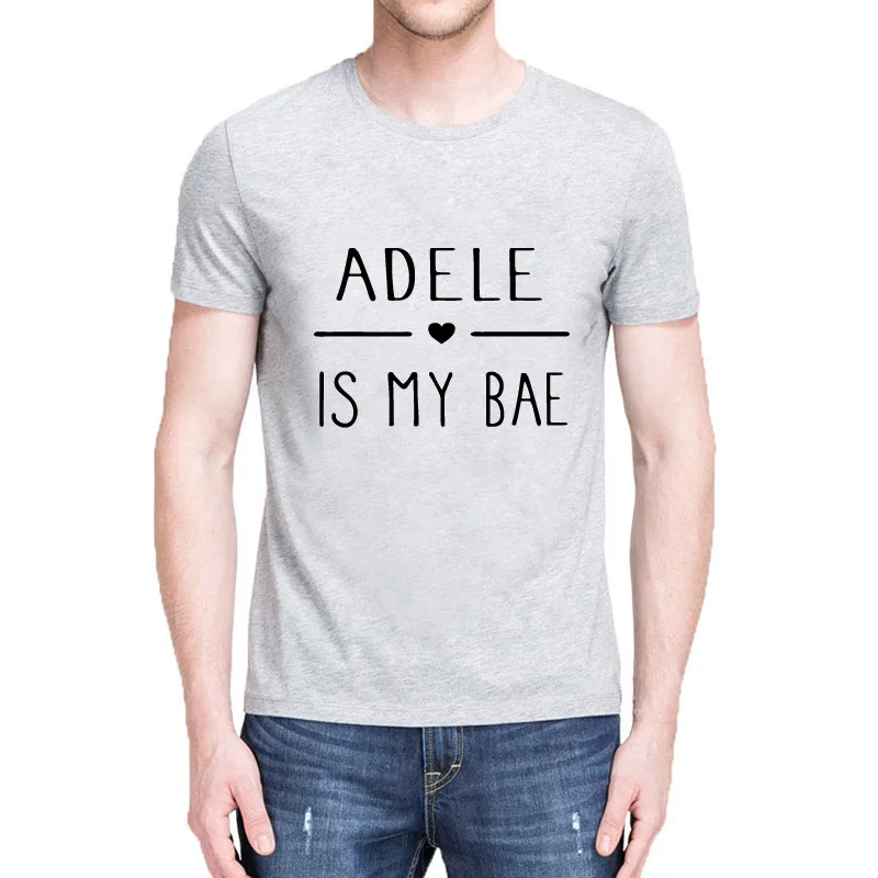 Женская летняя футболка большого размера с принтом ADELE IS MY BAE|Мужские футболки| |