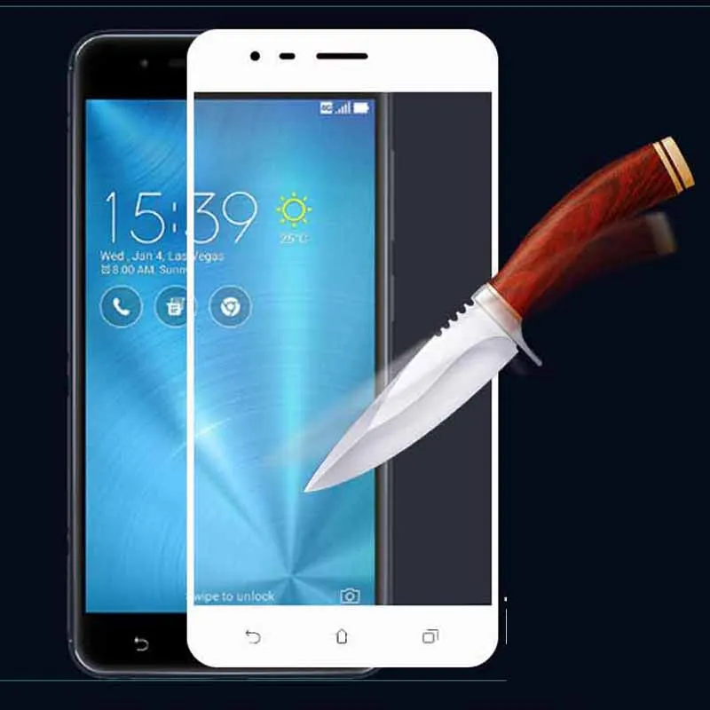 2 шт. черное полное покрытие закаленное стекло для ASUS ZenFone 3 Zoom ZE553KL Z01HDA Защитная