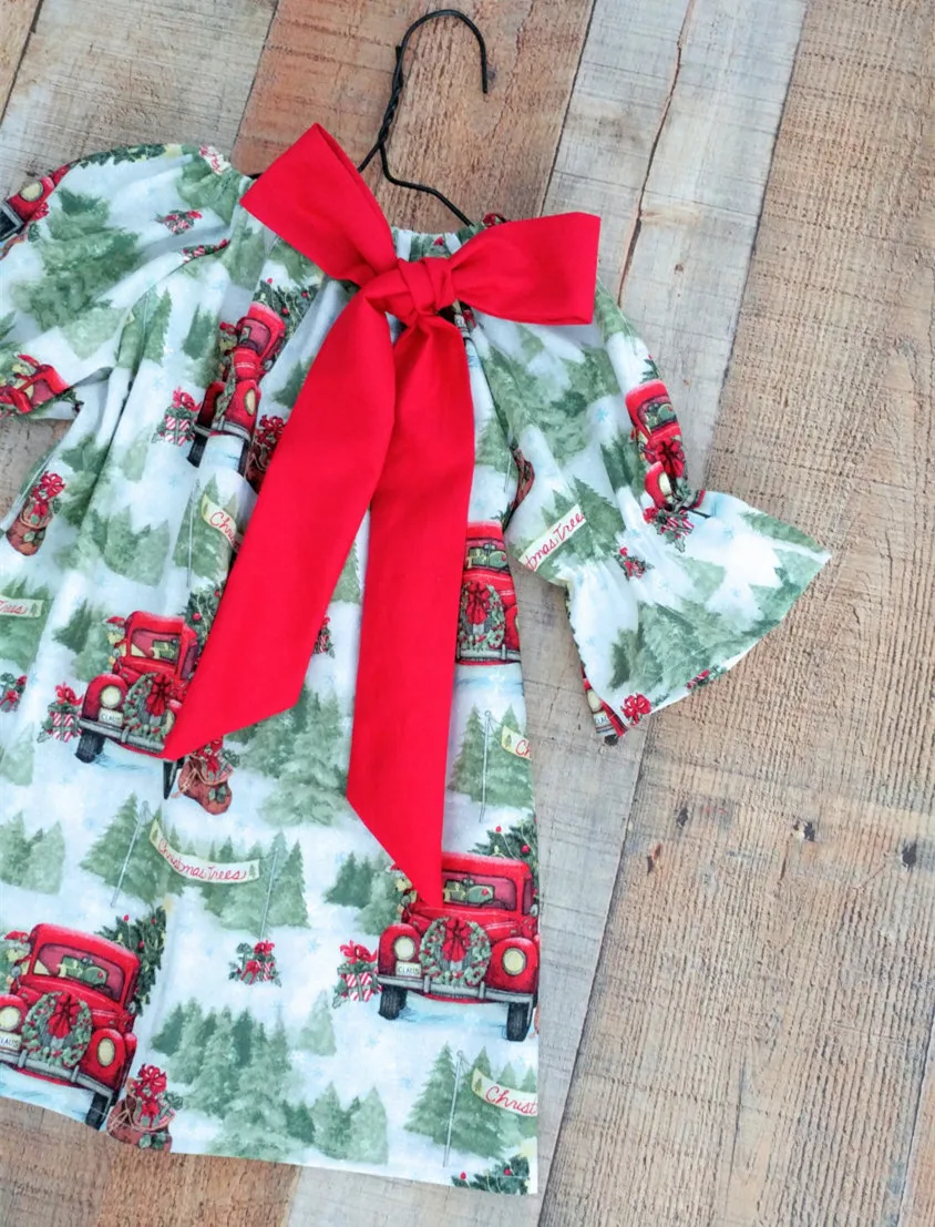 Лидер продаж детское рождественское платье милое хлопковое принцессы для