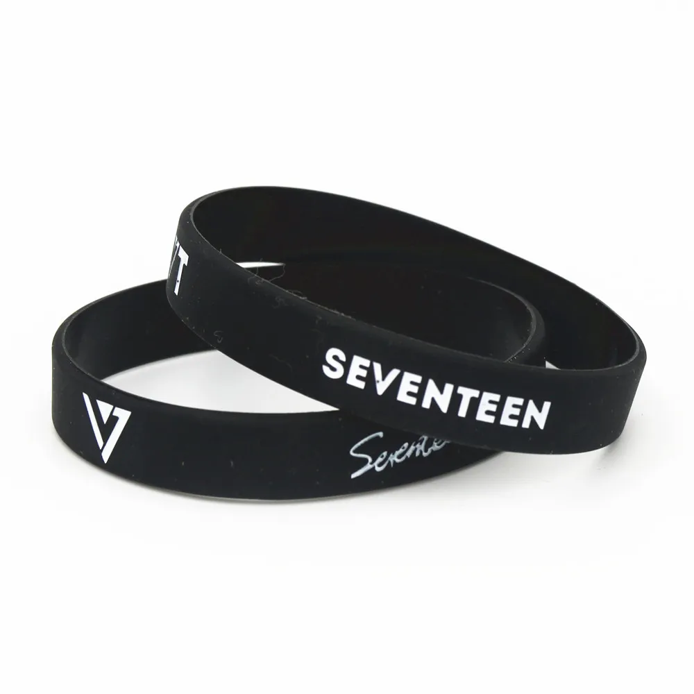 

1PC Popular Group Korea K-Pop Star Seventeen Silicone Bracelets&Bangles High Quality Idol Music Wristband Jerwerly Gifts SH179