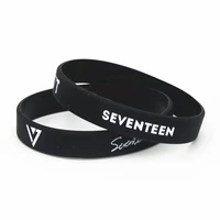 1pc popular group korea k pop star seventeen silicone braceletsbangles high quality idol music wristband jerwerly gifts sh179