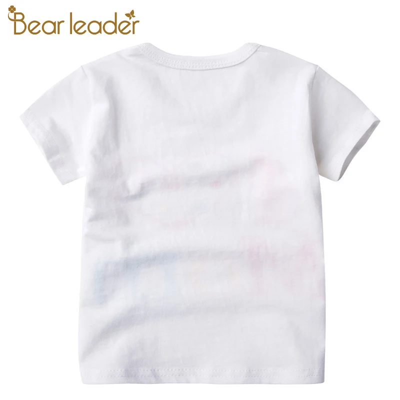 Bear Leader/детская одежда г., Детская рубашка детская футболка с короткими рукавами и круглым вырезом одежда для детей от 1 до 4 лет