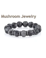 boho chic zircon micro pave beads labradorite bracelet gunmetal cz bracelet