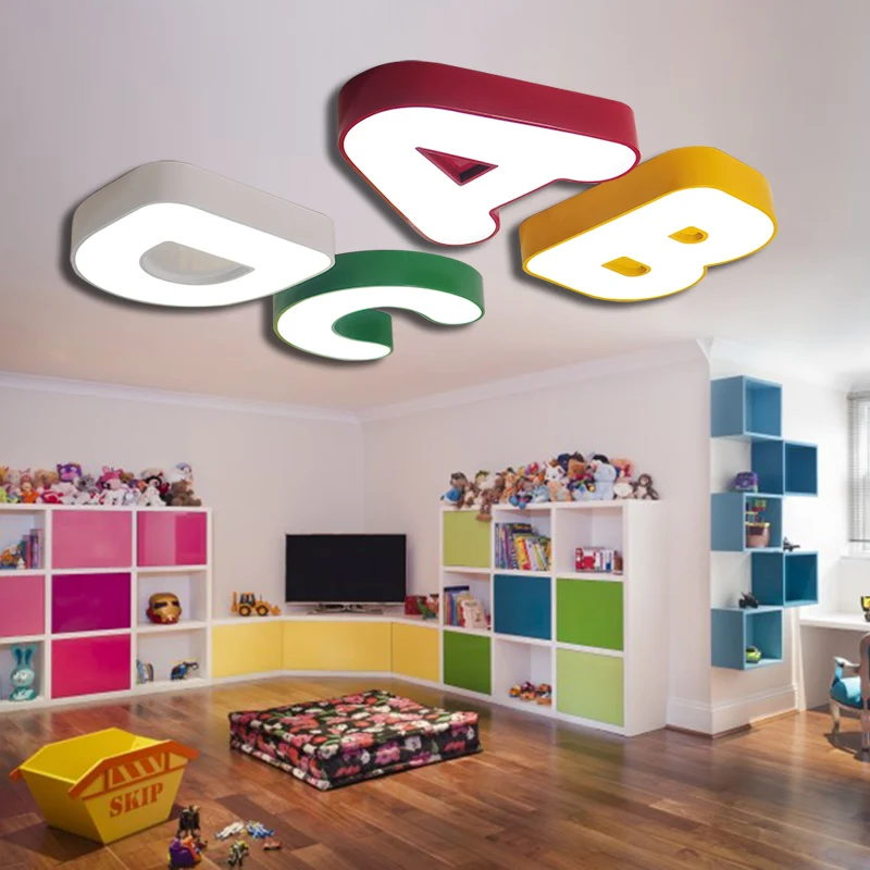 Светодиодные потолочные светильники Милая алфавитная лампа детская комната