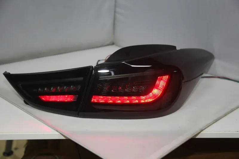 Светодиодный задний фонарь задний светильник в сборе для hyundai Avante i35 Elantra 2011 2012 2013 год черный дым