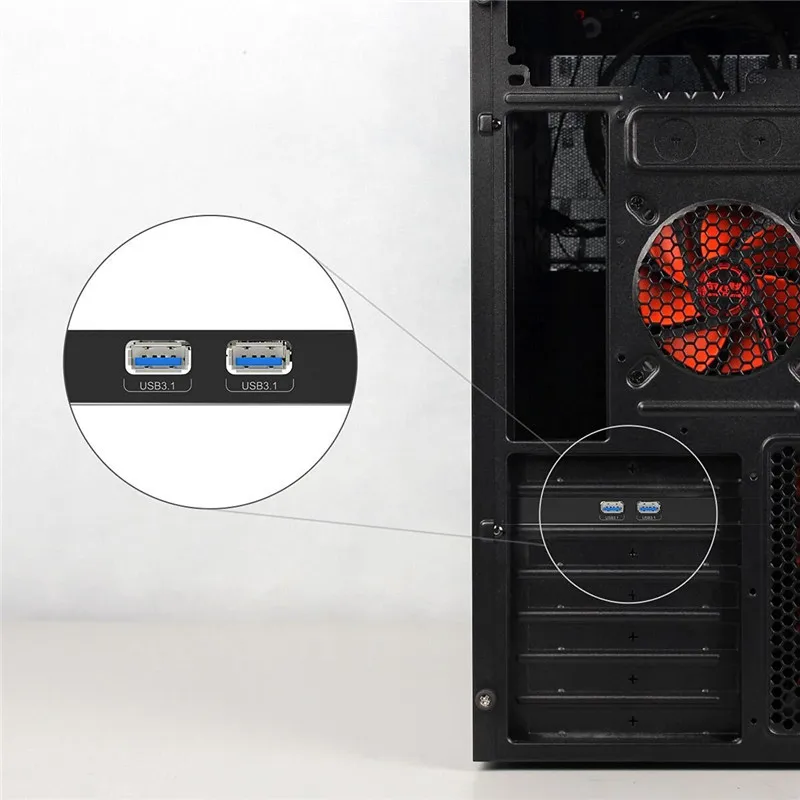 ORICO 2 порта USB3.1 Настольная компьютерная плата PCI-E ASM высокоскоростная