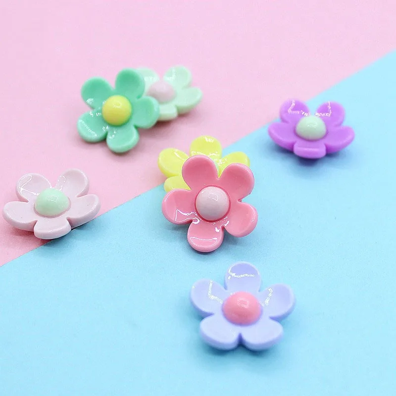 

20Pcs 3D Flower flatback Resin Cabochons Scrapbook Craft 20mm DIY Embellishments phone decor hair bow accessories