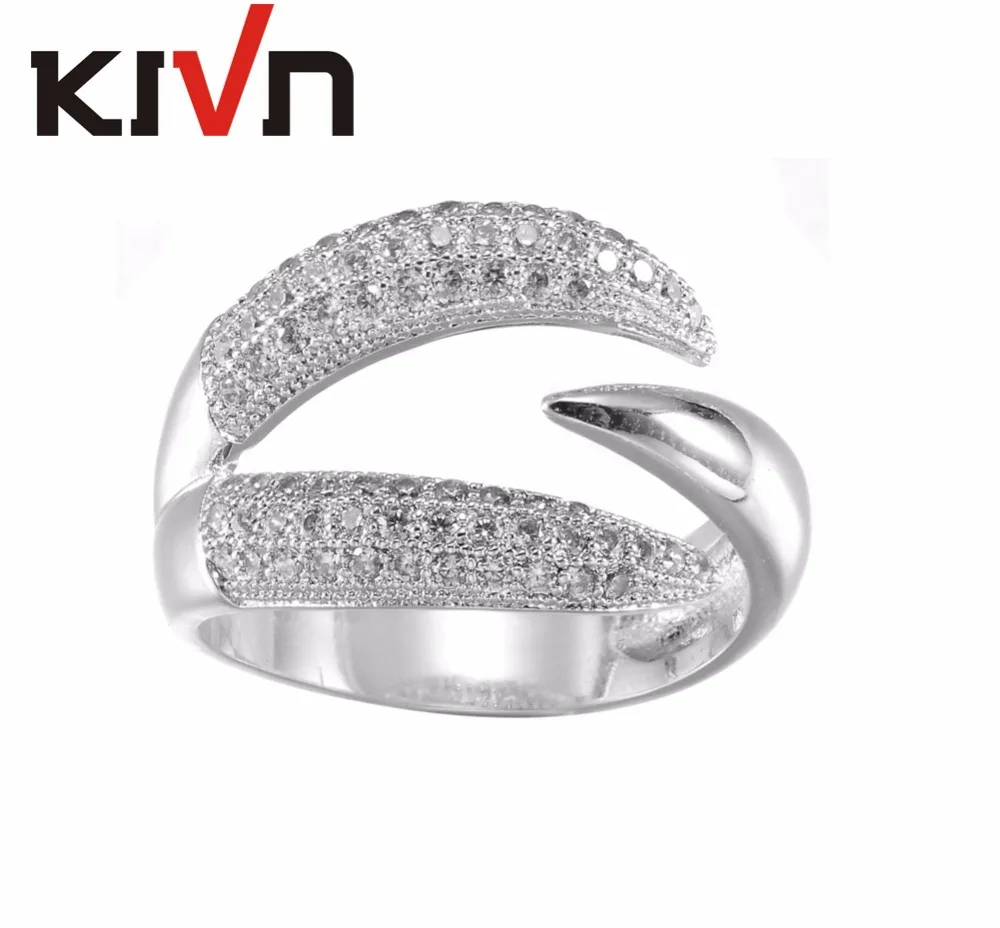 KIVN женские модные ювелирные изделия Роскошные Проложить CZ кубический цирконий