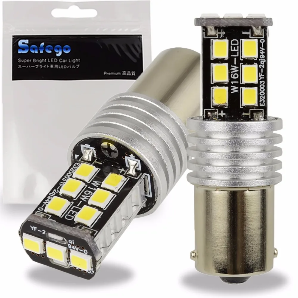Safego 2 шт. S25 1156 светодиодный 12835 15SMD Canbus автомобиля указатель поворота Парковка