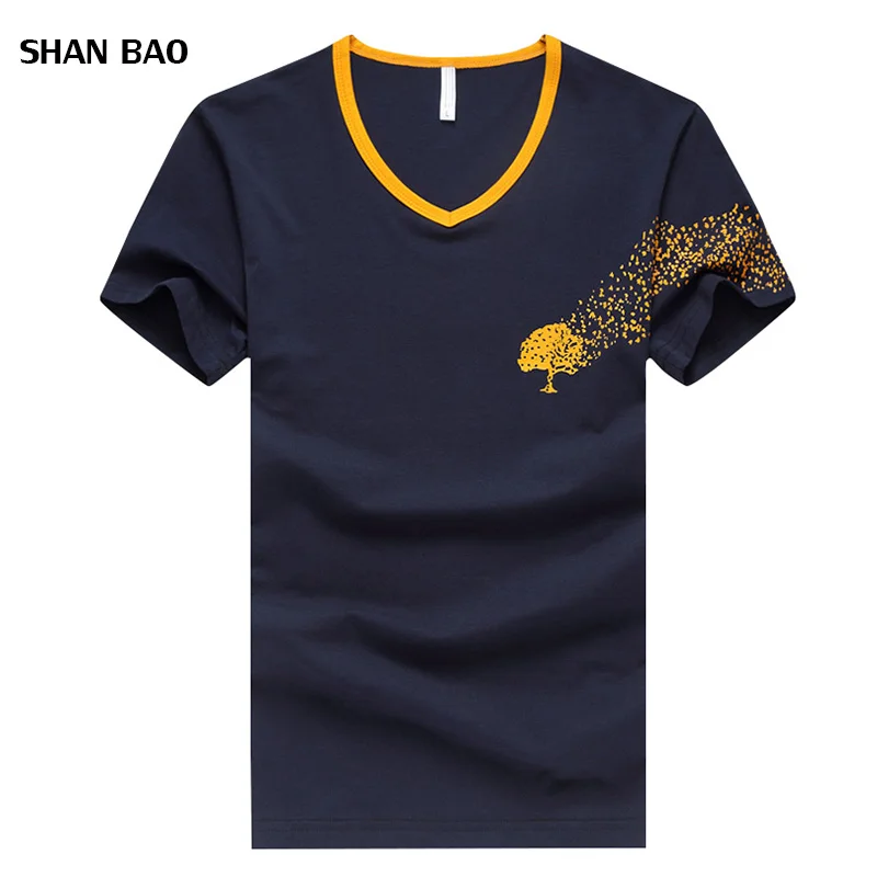 Лидер продаж 2018 новые летние модные мужские футболки с v образным вырезом и
