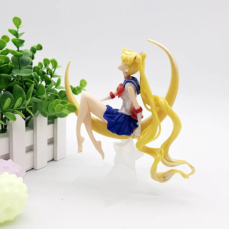 Новинка 13 см аниме супер моряк лунные куклы Tsukino Усаги ПВХ фигурка крылья украшение торта Коллекция Модель игрушки куклы Подарки