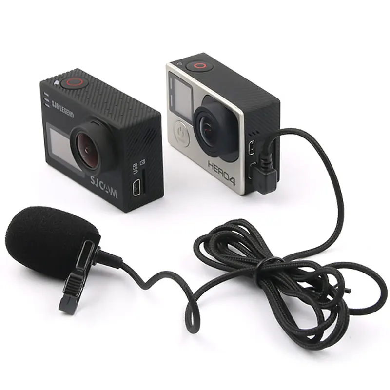 Петличный микрофон для SJ6 LEGEND SJ7 STAR SJ360 для Gopro Hero 4/3+/3 внешний металлический зажим микрофон Аксессуары для экшн-камеры