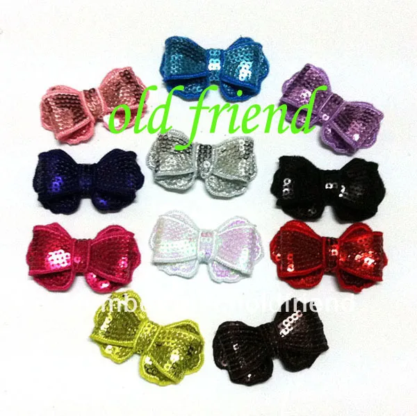 2 &quotбанты для волос с блестками 11 цветов в наличии бесплатная доставка 120 шт./лот |