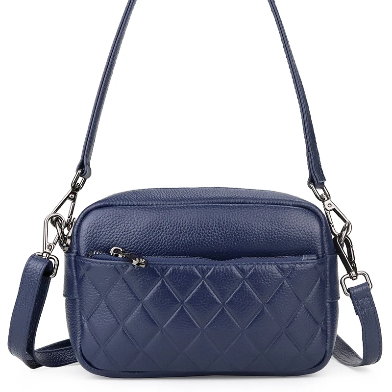 

New Arrivals Guaranteed Genuine Leather Handbags Fashion Geometric Messenger Bag Large Capacity Travelling Bag For Women 2019