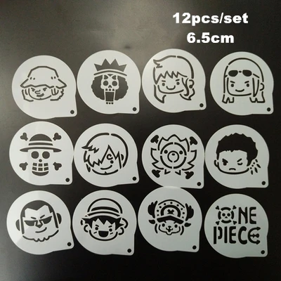 12 шт./компл. Мультяшные пиратские трафареты для кофе латте форма торта помадка