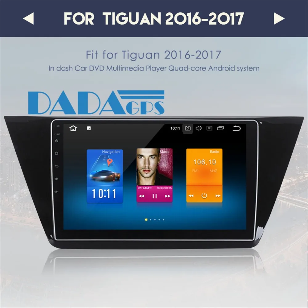 10 2 дюймовый Android 8 0 7 1 автомобильный радиоприемник GPS навигация для Volkswagen VW Tiguan 2016