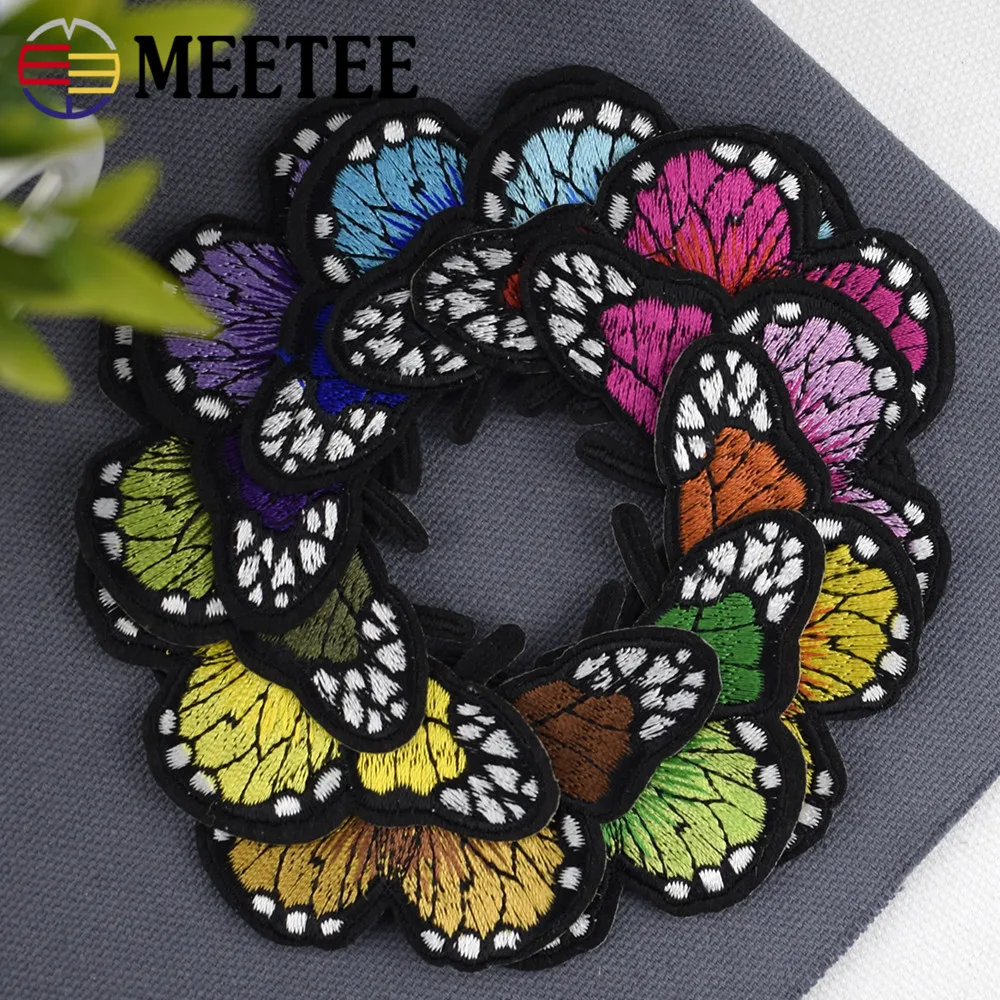 2018 Patches Bordados Fallout Delicate Butterfly Embroidery Cloth Paste Gum Decals Are Patch Full Hole Filling ZK2510 | Дом и сад
