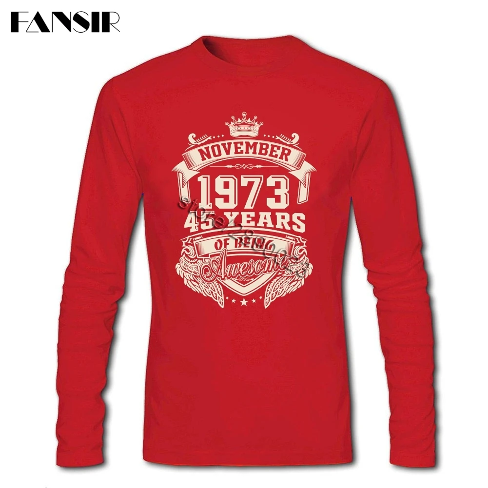 Родившиеся в ноябре 1973 45 лет удивительные футболка Для мужчин обычной футболки